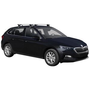 Prorack Black 2 Bar Aero Through Bar kit to suit Skoda Scala 5dr Hatch (2019 - Current)