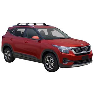 Prorack Silver 2 Bar Aero Flush Bar kit to suit Kia Seltos 5dr SUV (10/2019 - Current)