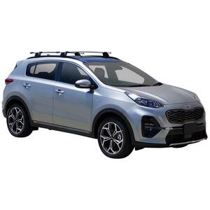 Prorack Black 2 Bar Aero Through Bar kit to suit Kia Sportage Glass Roof 5dr SUV (2016 - 9/2021)