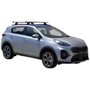 Prorack Black 2 Bar Heavy Duty Through Bar kit to suit Kia Sportage Glass Roof 5dr SUV (2016 - 9/2021)