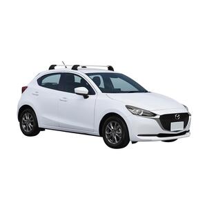 Prorack Silver 2 Bar Aero Flush Bar kit to suit Mazda 2 5dr Hatch (2014 - Current)