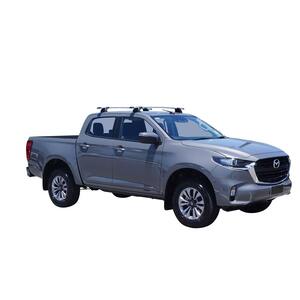 Prorack Black 2 Bar Aero Through Bar kit to suit Mazda BT-50 Dual Cab 4dr Ute (10/2020 - Current)