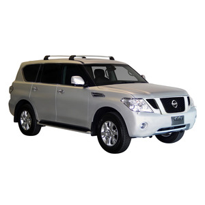 Prorack Silver 2 Bar Heavy Duty Through Bar kit to suit Nissan Patrol Y62 5dr SUV (2012 - 11/2019)