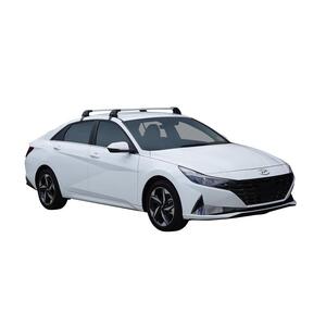 Prorack Silver 2 Bar Aero Flush Bar kit to suit Hyundai i30 4dr Sedan (10/2020 - Current)