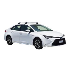 Prorack Silver 2 Bar Aero Flush Bar kit to suit Toyota Corolla 4dr Sedan (12/2019 - Current)