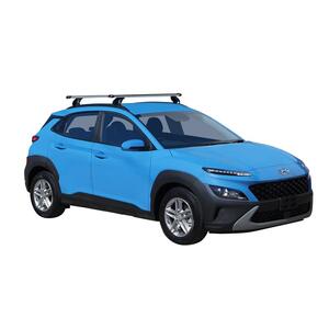 Prorack Black 2 Bar Heavy Duty Through Bar kit to suit Hyundai Kona Electric 5dr SUV (3/2021 - 6/2023)