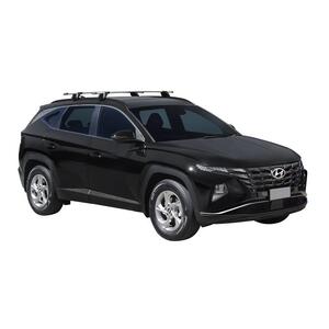 Prorack Silver 2 Bar Aero Through Bar kit to suit Hyundai Tucson 5dr SUV (7/2021 - Current)