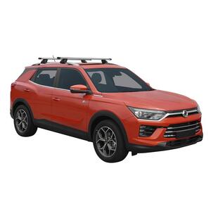 Prorack Silver 2 Bar Heavy Duty Through Bar kit to suit SsangYong Korando 5dr SUV (2020 - Current)