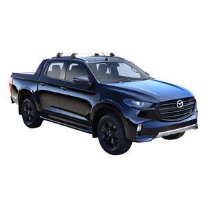 Prorack Silver 2 Bar Aero Flush Bar kit to suit Mazda BT-50 Dual Cab SP 4dr Ute (12/2021 - Current)