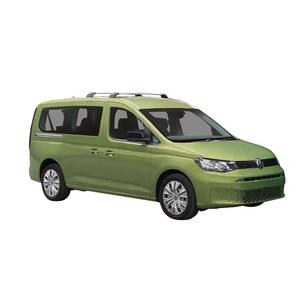 Prorack Silver 2 Bar Aero Flush Bar kit to suit Volkswagen Caddy LWB 4dr Van (6/2021 - Current)