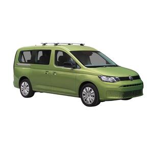 Prorack Black 2 Bar Aero Through Bar kit to suit Volkswagen Caddy LWB 4dr Van (6/2021 - Current)