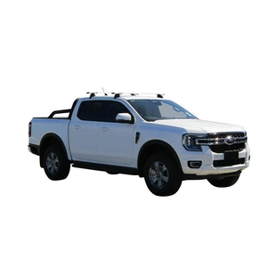 Prorack Black 2 Bar Aero Through Bar kit to suit Ford Ranger Double Cab 4dr Ute (7/2022 - Current)