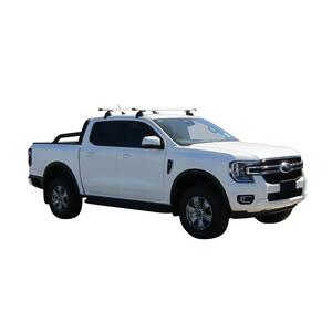 Prorack Black 2 Bar Heavy Duty Through Bar kit to suit Ford Ranger Double Cab 4dr Ute (7/2022 - Current)