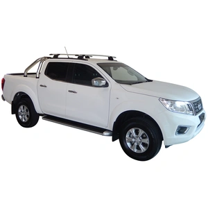 Prorack Silver 2 Bar Aero Through Bar kit to suit Nissan Navara NP300 (D23) Dual Cab 4dr Ute (2015 - Current)
