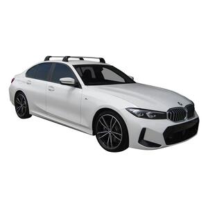Prorack Silver 2 Bar Aero Flush Bar kit to suit BMW 3 Series 4dr Sedan (10/2019 - Current)