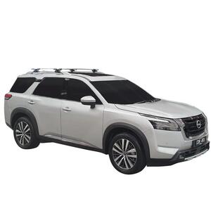 Prorack Silver 2 Bar Aero Through Bar kit to suit Nissan Pathfinder 5dr SUV (12/2022 - Current)