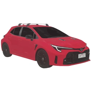 Prorack Silver 2 Bar Aero Flush Bar kit to suit Toyota Corolla GR 5dr Hatch (3/2023 - Current)