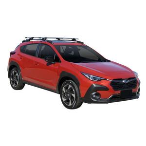 Prorack Black 2 Bar Aero Through Bar kit to suit Subaru Crosstrek 5dr SUV (2023 - Current)