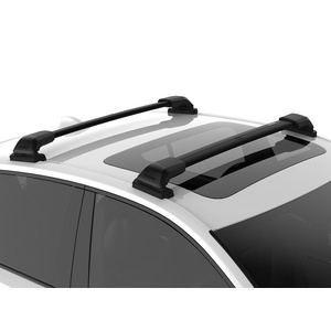 Yakima Black JetStream Flush Bar Fixed Point Mount Crossbar Kit for Mazda 3 4dr Sedan (2014 - 2016)