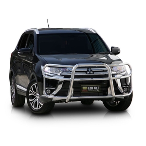 ECB Silver Hammertone Powdercoat Roo Bar to suit Mitsubishi Outlander ZK 01/15 - 10/17