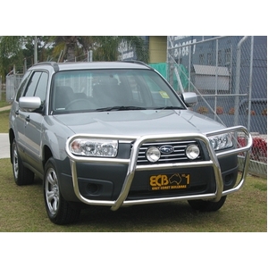 ECB Silver Hammertone Powdercoat Roo Bar to suit Subaru Forester 07/05 - 02/08