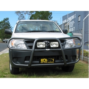 ECB Silver Hammertone Powdercoat Roo Bar to suit Toyota HiLux 2WD 03/05 - 07/11