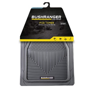 Bushranger Mud Tamer Floor Mats - Front (Black)