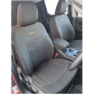 Wetseat Seat Cover Bundle with Orange Stitching to suit Ford Ranger RA 07/2022 - Onwards Dual Cab (XLT/Wildtrak/Sport)