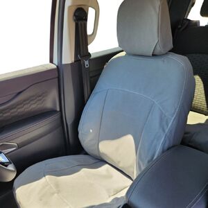 Wetseat Grey Canvas Seat Cover Bundle with Grey Stitching to suit Ford Ranger RA 07/2022 - Onwards (XLT/Wildtrak/Sport)