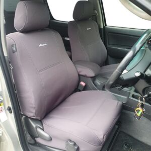 Wetseat Grey Seat Cover Bundle with White Stitching to suit Toyota Hilux N70 09/2009 - 07/2015 Dual Cab (SR5)