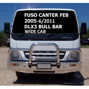 ECB Textura Black Powdercoat Deluxe 3 BullBar to suit Fuso Canter FE8 Wide Cab 2005 - 06/11