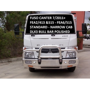 ECB Polished Deluxe 3 BullBar to suit Fuso Canter FE Narrow Cab 2011 - 10/12
