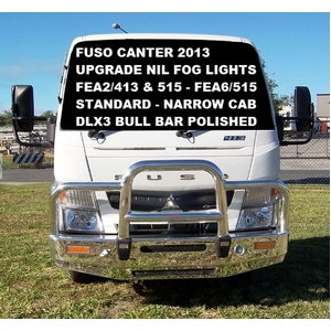 ECB Polished Deluxe 3 BullBar to suit Fuso Canter FE Narrow Cab 10/12 - Onwards