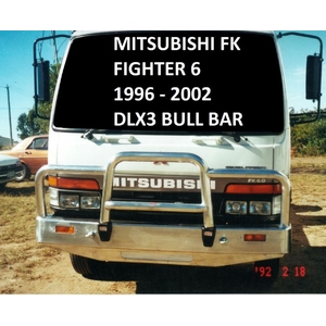 ECB Textura Black Powdercoat Deluxe 3 BullBar to suit Fuso Fighter FK 1996 - 2002