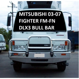 ECB Black Ripple Powdercoat Deluxe 3 BullBar to suit Fuso Fighter FM/FN 03/05 - 05/08