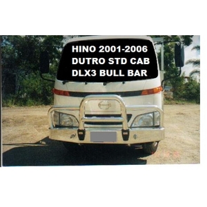 ECB Polished Deluxe 3 BullBar to suit Hino Dutro Narrow Cab 2001 - 2006