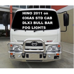 ECB Textura Black Powdercoat Deluxe 3 BullBar to suit Hino 300 Series 036A Standard Cab 2011 - 2020