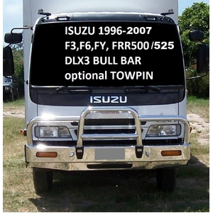 ECB Polished Deluxe 3 BullBar to suit Isuzu FRR 1996 - 2002