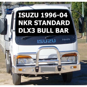 ECB Silver Hammertone Powdercoat Deluxe 3 BullBar to suit Isuzu NKR NC 1996 - 2004