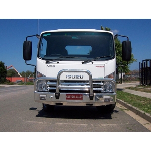 ECB Silver Hammertone Powdercoat Deluxe 3 BullBar to suit Isuzu NPR NH Premium 2008 - 11/21