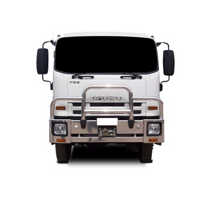 ECB Silver Hammertone Powdercoat Deluxe 3 Winch Compatible BullBar to suit Isuzu FSS (FH) 4X4 2008 - Onwards