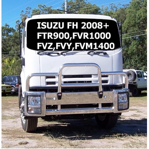 ECB Polished Deluxe 3 BullBar to suit Isuzu FTR (FV) 2008 - 2010