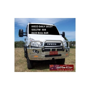 ECB Black Ripple Powdercoat Deluxe 3 BullBar to suit Iveco Daily 55S17W 4X4 2013 - 08/16