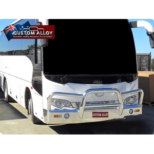 ECB Black Ripple Powdercoat Deluxe 4 BullBar to suit Higer Ryder 8.5M 35+1 2009 - Onwards