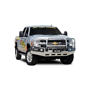 ECB Textura Black Powdercoat BullBar with Bumper Lights to suit Chevrolet Silverado 2500HD 4X4 2011 - 08/14