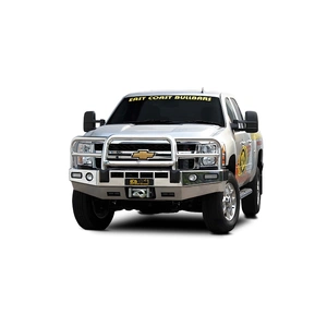 ECB Black Ripple Winch BullBar with Bumper Lights to suit Chevrolet Silverado 2500HD 4X4 2011 - 08/14
