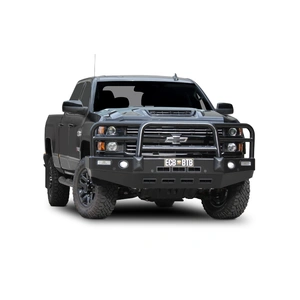 ECB Black Ripple BullBar with Bumper Lights to suit Chevrolet Silverado 2500HD HSV 04/18 - 07/21