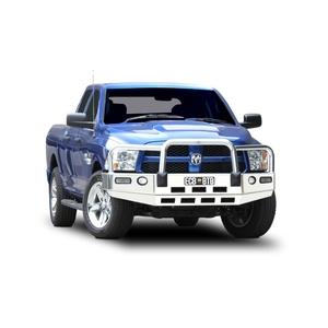 ECB Silver Hammertone Powdercoat BullBar with Bumper Lights to suit Dodge Ram 1500 DS Express 07/18 - Onwards