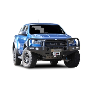 ECB Textura Black Powdercoat Winch BullBar to suit Ford Ranger Raptor 07/18 - 04/22