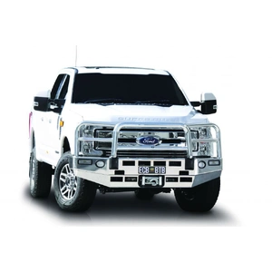ECB Black Ripple Winch BullBar with Bumper Lights to suit Ford F350 Super Duty Ex Limited MY17 - Onwards